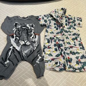 Stella McCartney Kids Gray Onesie & Stella McCartney Kids Tropical Onesie